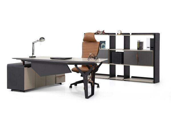 Efeler Ofis Skyline Üst Yönetici Makam Masa Takımı