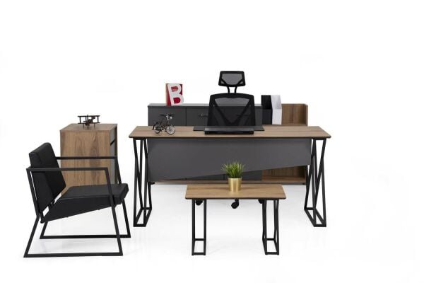 Efeler Ofis Buton Çalışma Masası Takımı