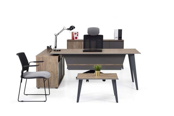 Efeler Ofis Eco L2 Çalışma Masası Takımı 160x80x75h