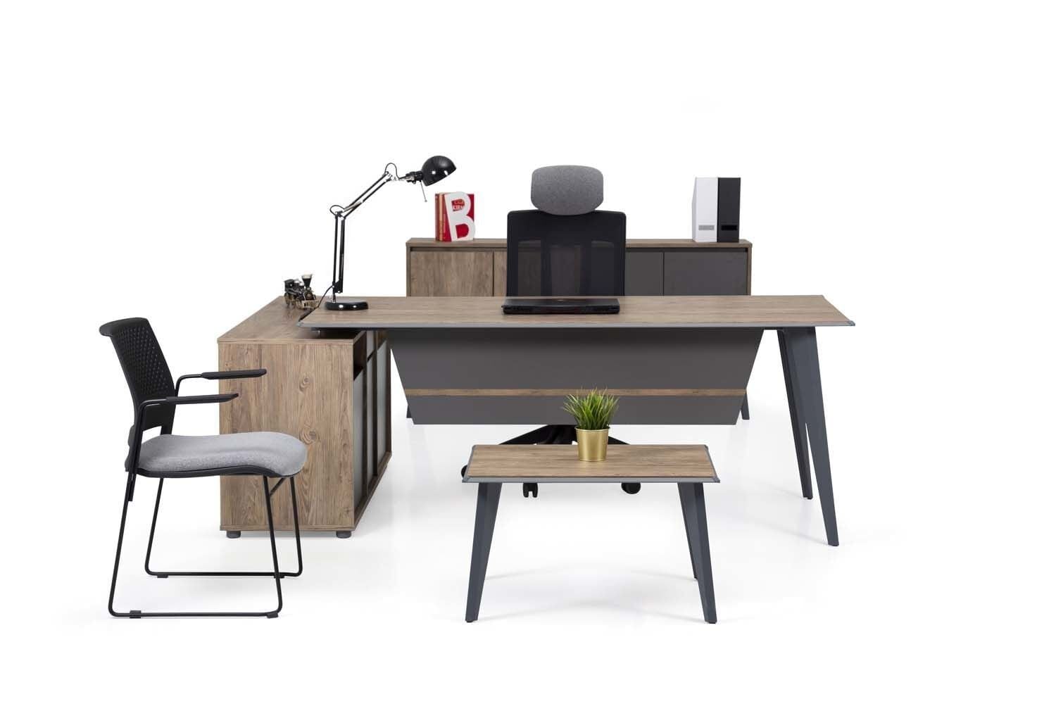 Efeler Ofis Eco L2 Çalışma Masası Takımı 180x80x75h