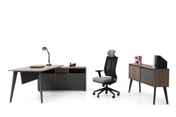 Efeler Ofis Eco L2 Çalışma Masası Takımı 139x69x75h