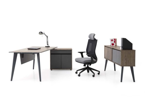 Efeler Ofis Eco L3 Çalışma Masası Takımı 160x80x75h