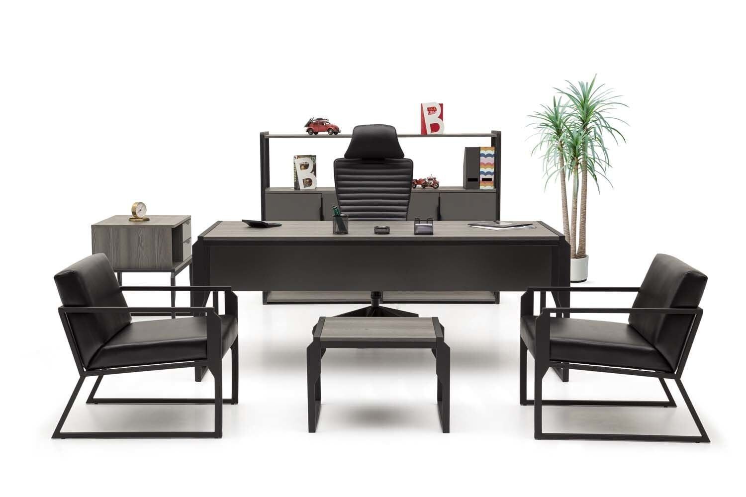 Efeler Ofis Otto Çalışma Masası Takımı 172x80x75h