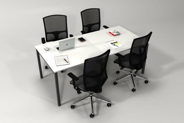 Efeler Ofis Alfa Toplantı Masası Beyaz 200x80x75h