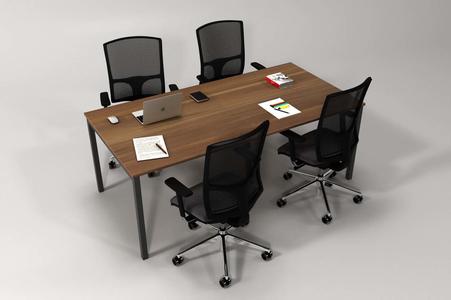 Efeler Ofis Alfa Toplantı Masası Ceviz 180x80x75h