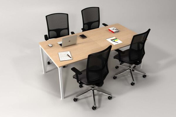 Efeler Ofis Alfa Toplantı Masası Meşe 180x80x75h
