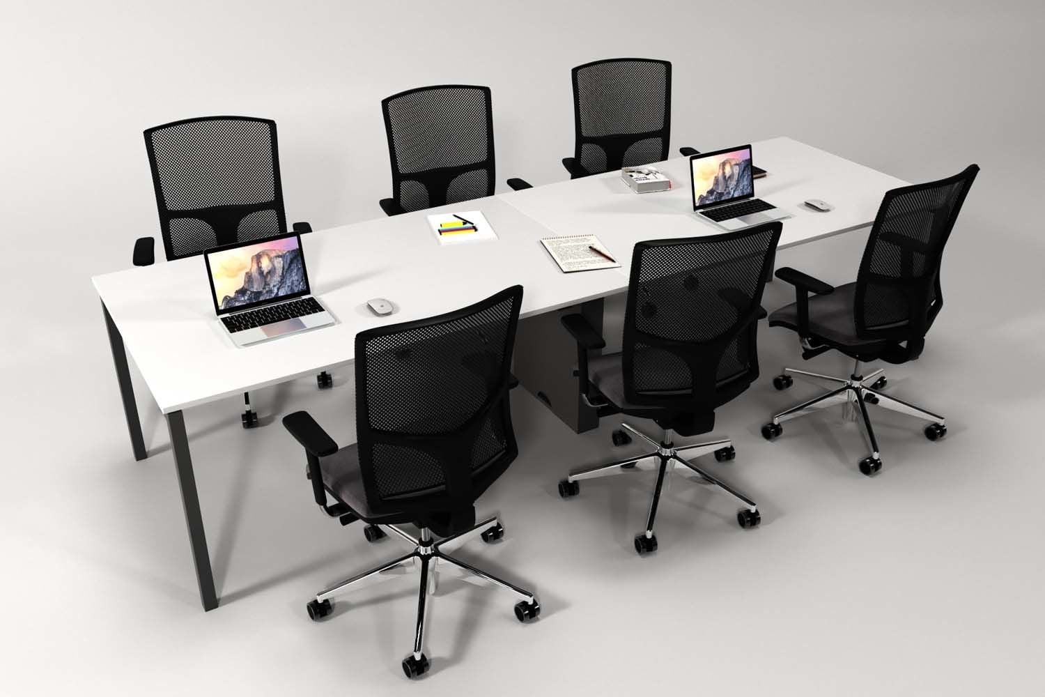 Efeler Ofis Alfa Uzun Toplantı Masası Beyaz