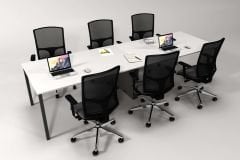 Efeler Ofis Alfa Uzun Toplantı Masası Beyaz