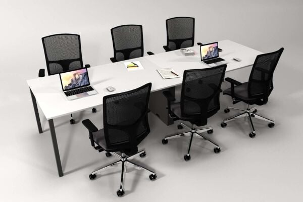Efeler Ofis Alfa Uzun Toplantı Masası Beyaz