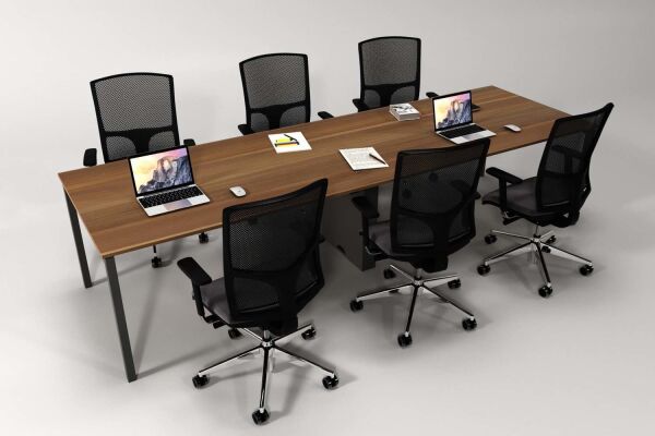 Efeler Ofis Alfa Uzun Toplantı Masası Ceviz 240x100x75h
