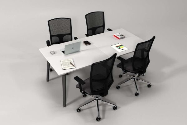 Efeler Ofis Omega Toplantı Masası Beyaz 180x80x75h