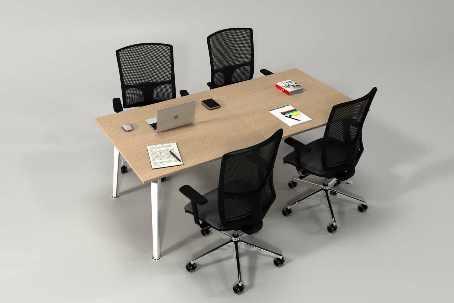 Efeler Ofis Omega Toplantı Masası Meşe 180x80x75h