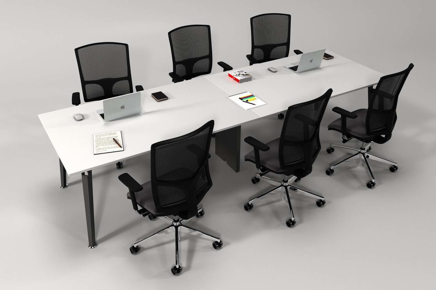 Efeler Ofis Omega Uzun Toplantı Masası Beyaz