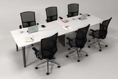 Efeler Ofis Omega Uzun Toplantı Masası Beyaz