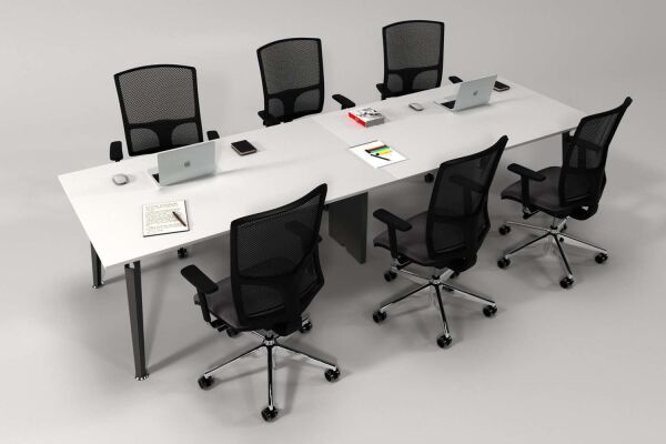 Efeler Ofis Omega Uzun Toplantı Masası Beyaz 280x100x75h