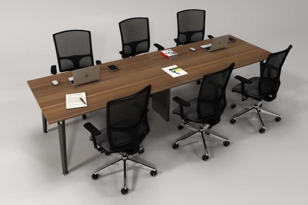 Efeler Ofis Omega Uzun Toplantı Masası Ceviz 260x100x75h