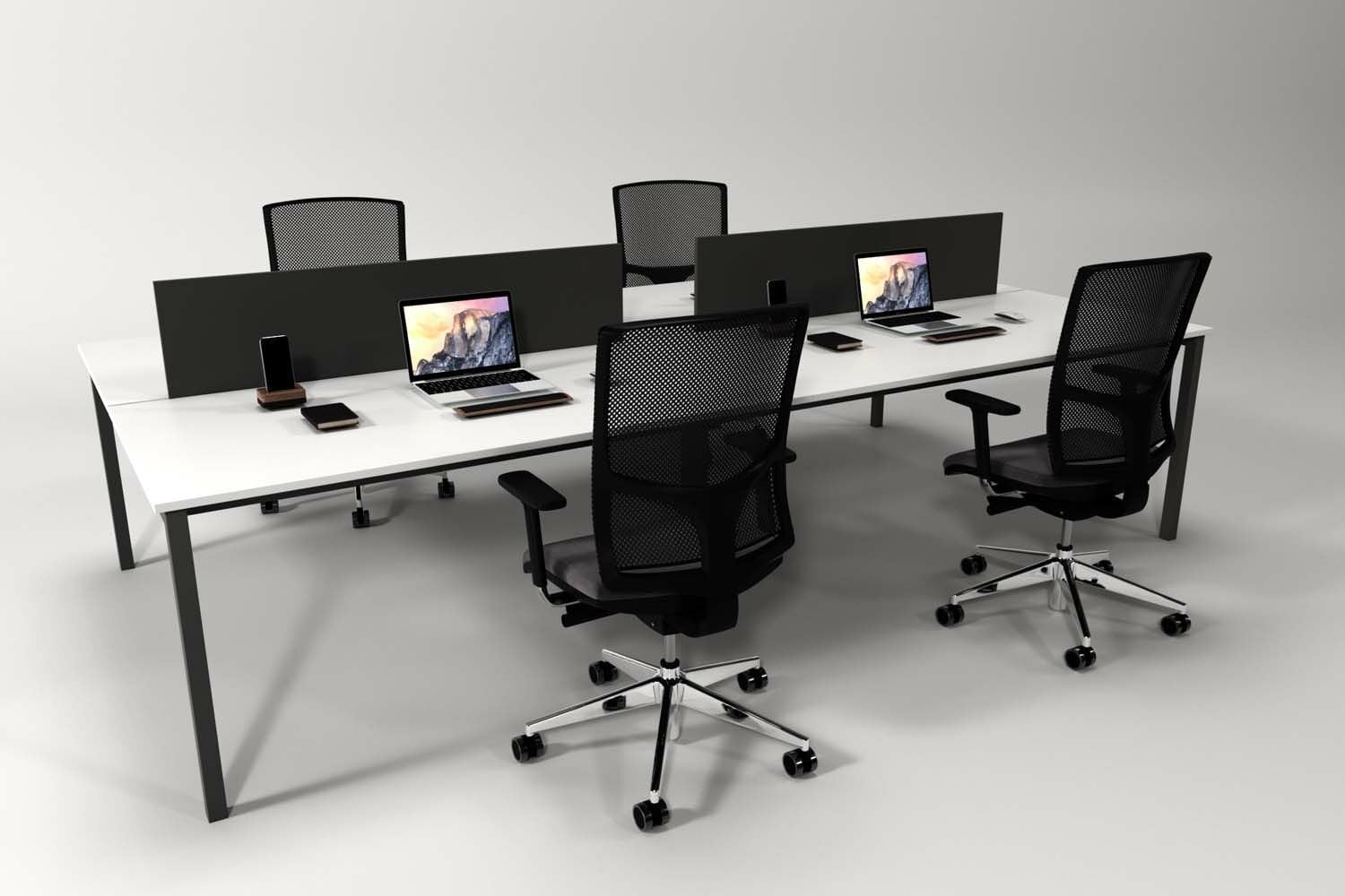 Efeler Ofis Alfa Dörtlü Workstation Çalışma Masası Beyaz