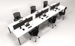 Efeler Ofis Alfa Altılı Workstation Çalışma Masası Beyaz