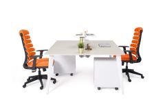 Efeler Ofis Eco 2P İkili Workstation Masa 140x140x75h