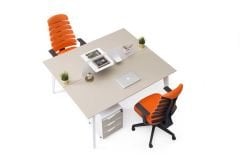 Efeler Ofis Eco 2P İkili Workstation Masa 140x140x75h