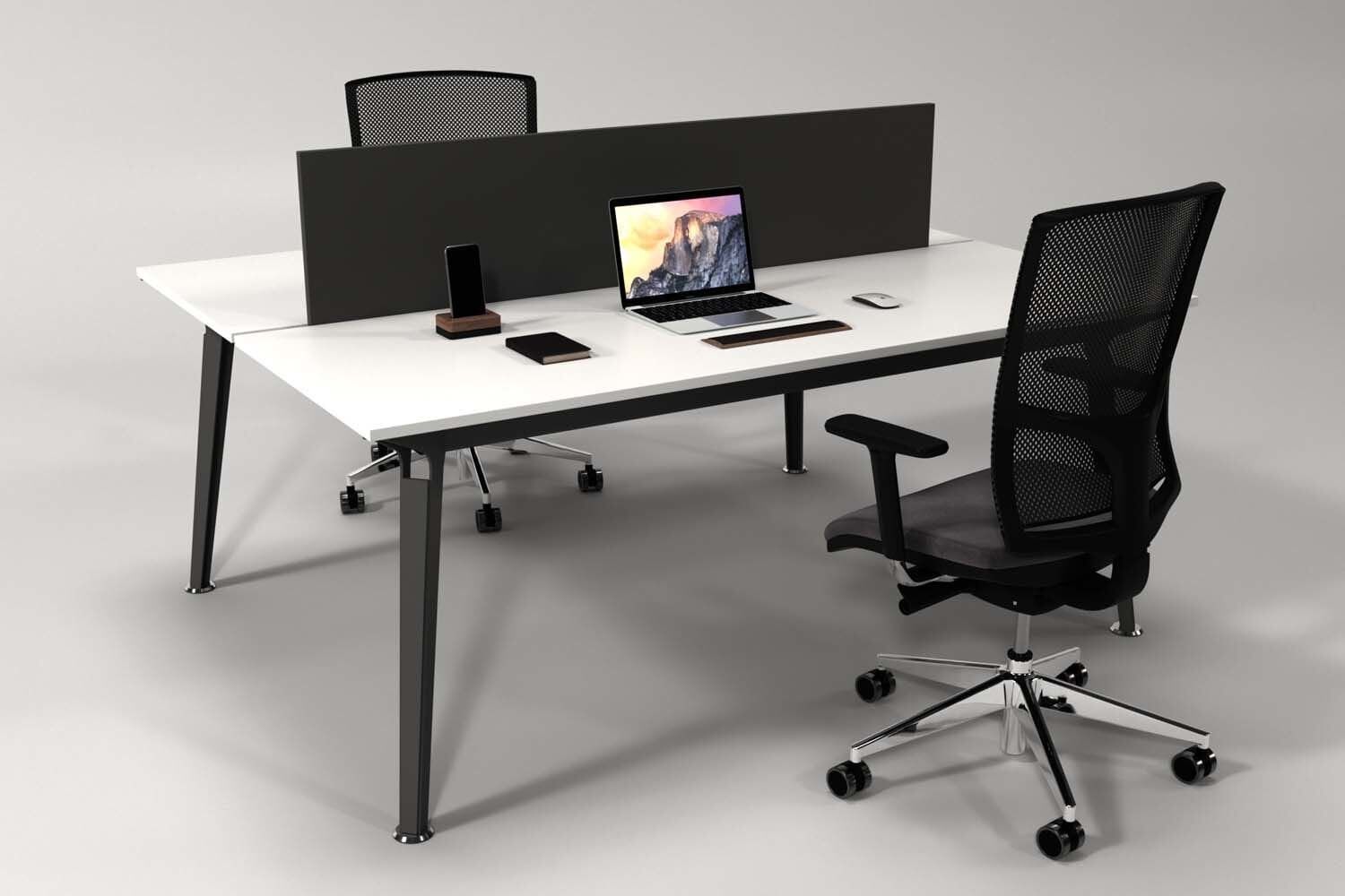 Efeler Ofis Omega İkili Workstation Çalışma Masası Beyaz 120x140x75h