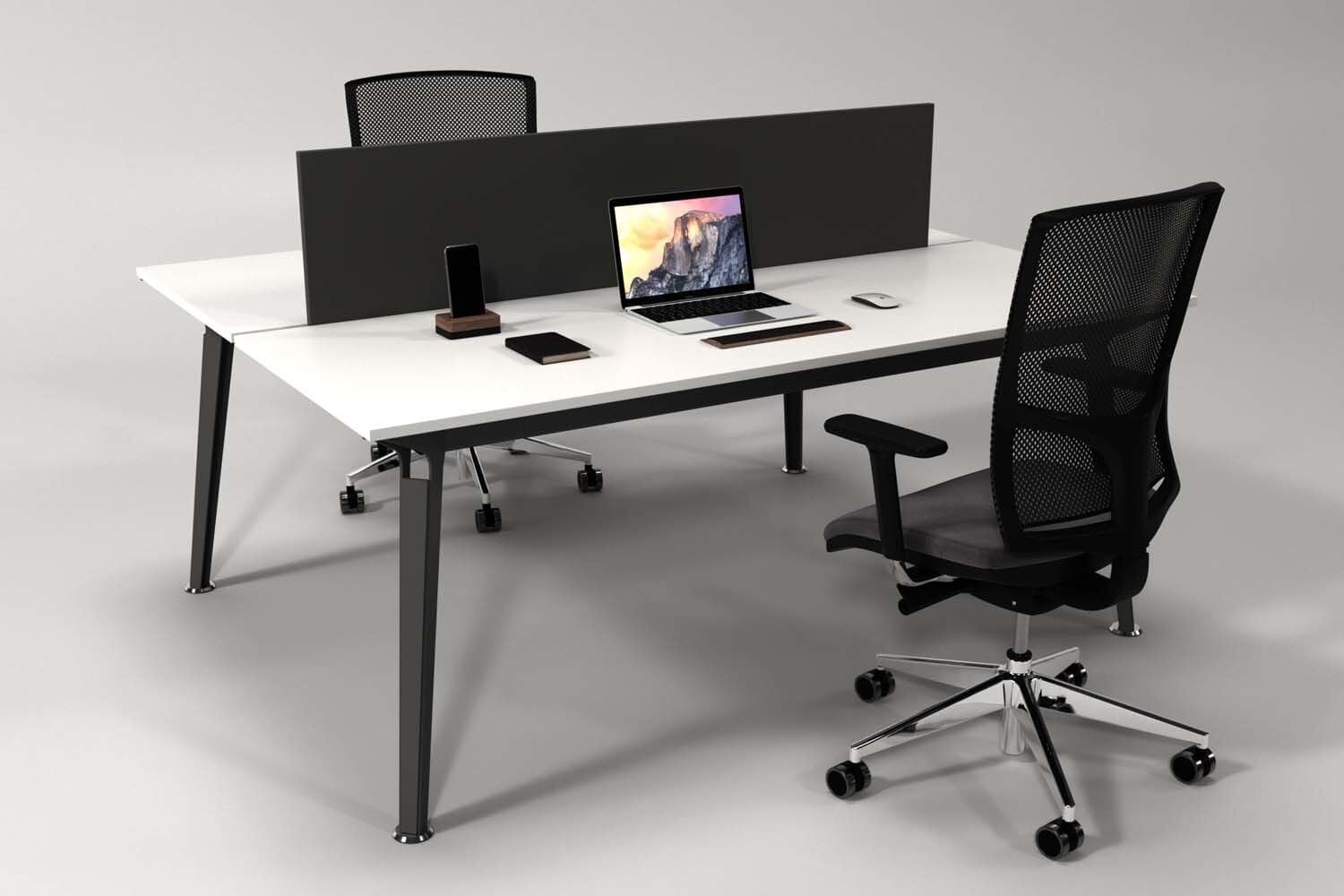 Efeler Ofis Omega İkili Workstation Çalışma Masası Beyaz 180x140x75h