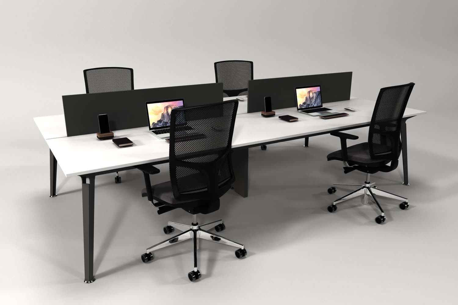 Efeler Ofis Omega Dörtlü Workstation Çalışma Masası Beyaz