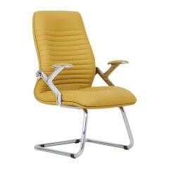 Efeler Ofis İnci Deri ''U'' Ayak Misafir Koltuğu