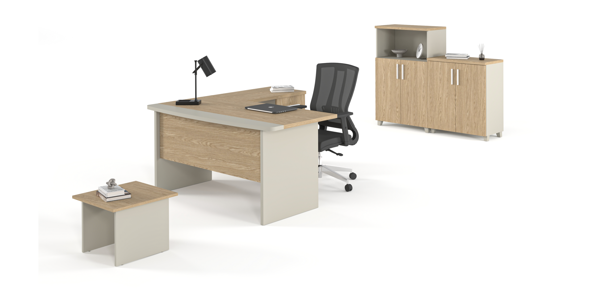 Efeler Ofis Artek Yönetici Makam Masa Takımı 140x77x75h