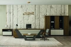 Efeler Ofis Forge Üst Yönetici Makam Masa Takımı