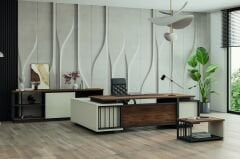 Efeler Ofis Grande Üst Yönetici Makam Masa Takımı